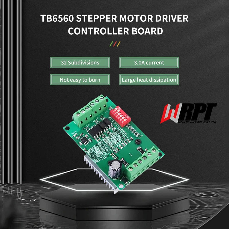 Upgraded TB6600 TB6560 Stepper Motor Driver 3A 32 Subdivision Single Axis Controller 10 Current Levels For 42/57 Nema Stepper Mo