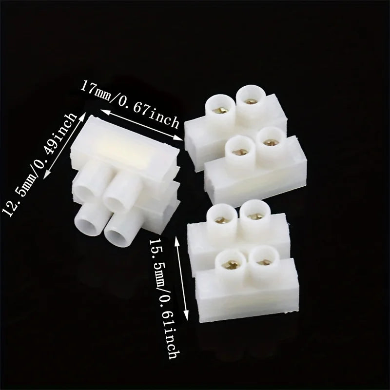 10Pcs 2P Terminal Block Plastic Wire Connector Screw Cable Connector Wire Connector Strip