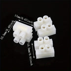 10Pcs 2P Terminal Block Plastic Wire Connector Screw Cable Connector Wire Connector Strip