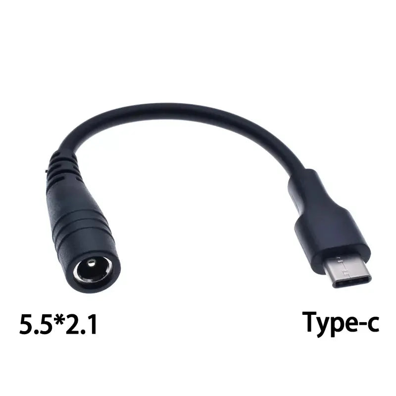 5.5*2.1mm DC Power Plug Waterproof Jacket Female To Micro USB / Mini USB / Type C Male Adapter Cable