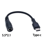 5.5*2.1mm DC Power Plug Waterproof Jacket Female To Micro USB / Mini USB / Type C Male Adapter Cable
