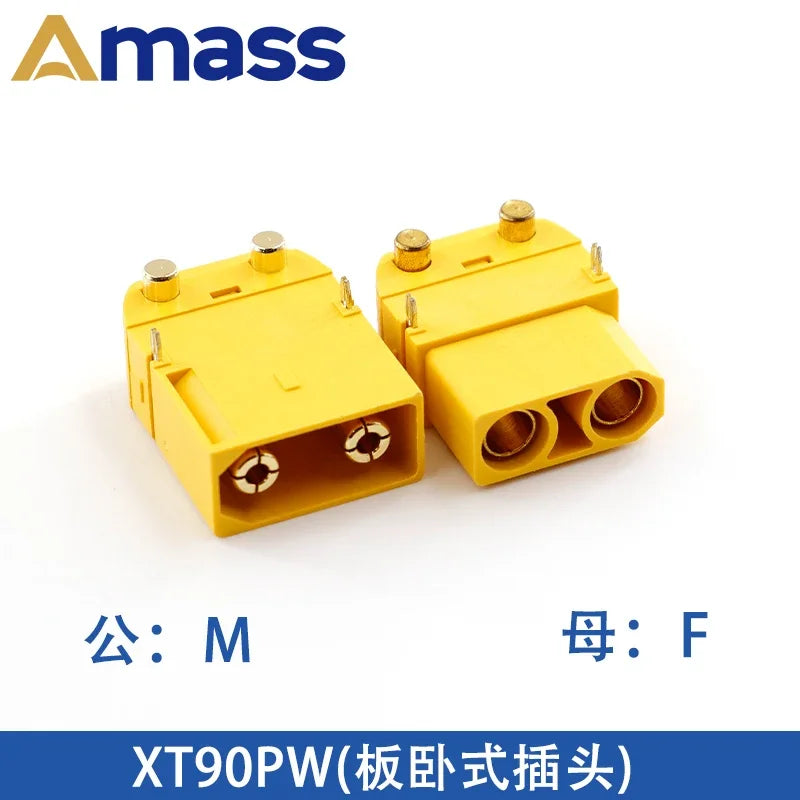 Amass XT30 XT60 XT90M/F Connector High Current Male/Female Lithium Battery Charging Gold Plated Plug