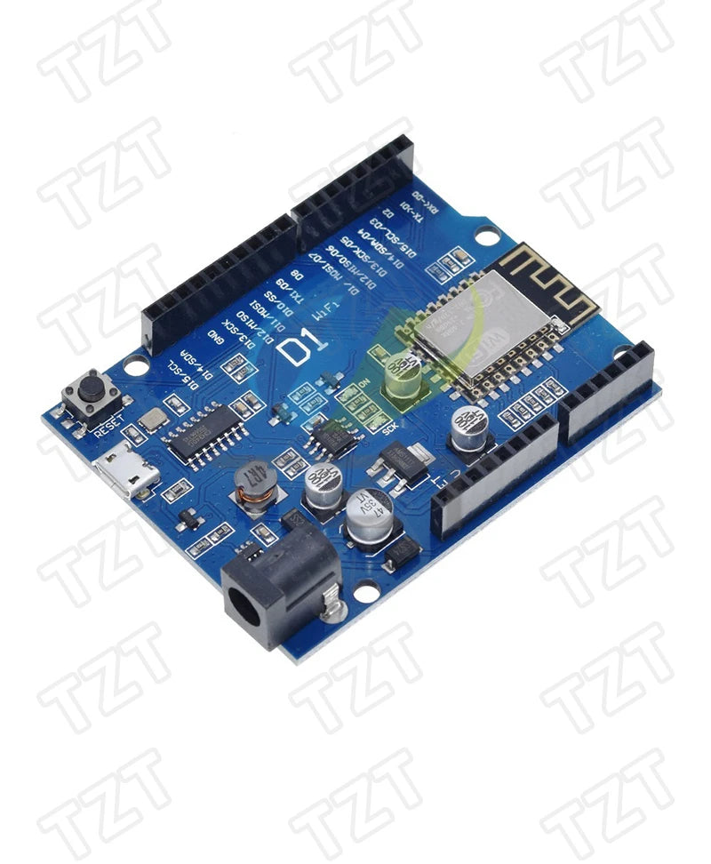 ESP-12E WeMos D1 UNO R3 CH340 CH340G WiFi Development Board Based ESP8266 Shield Smart Electronic PCB For Arduino Compatible IDE