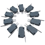 10Pcs G5T16 3‑Pin Micro Switch,16A 125/250VAC, Momentary Limit Switch with Lever Arm, UL CQC Certified for Appliance Power Tool