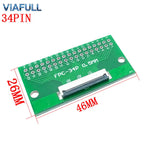 FC/FPC 6-80P to 2.54mm DIP Adapter Board 0.5mm Pitch Flexible Flat Cable Breakout PCB Soldered FR4 Double-Sided Converter Module