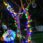 Solar String Lights Outdoor Waterproof LED Strip Rope Tube Lamp Christmas Fairy Garland String Lights for Garden Tree Yard Fence