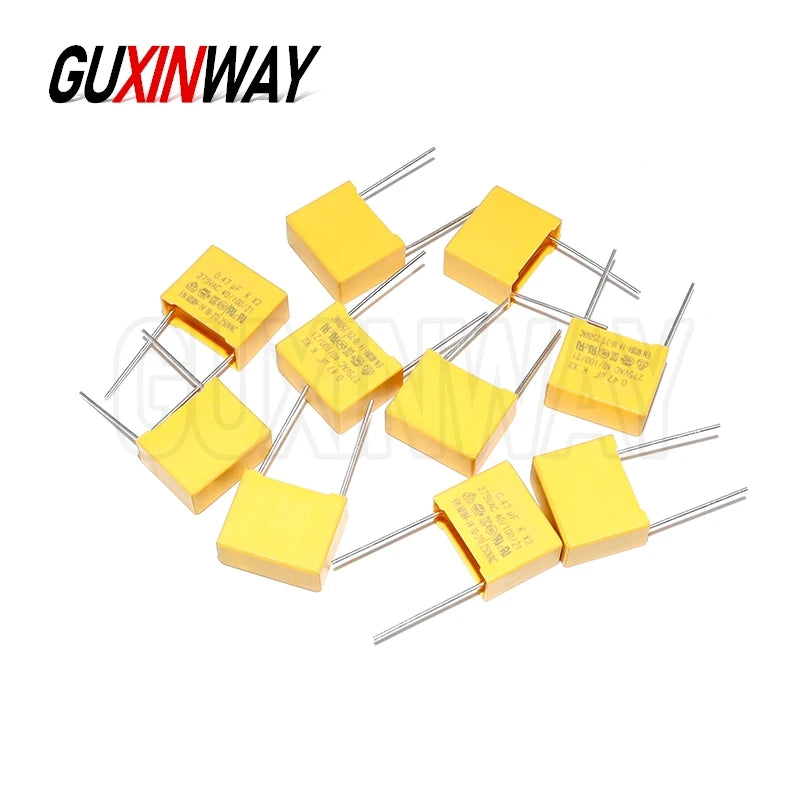 10pcs X2 Safety capacitor  Polypropylene film 15mm 100NF 1UF 150NF 22NF 220NF 330NF 47NF 470NF 680NF