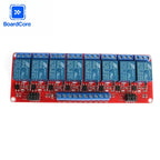 1/2/4/8 Channel Relay Module 5V/12V/24V with Optocoupler Isolation High/Low Level Dual Trigger for Arduino/PLC/MCU Control Board