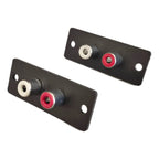 2/5Pcs 2 Way RCA Female Jack Connector Terminal Wall Panel Plate Input Phono Chassis Socket Audio AV Adapter