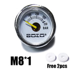 Mini 200bar 350bar Manometer Gauge 1inch 1/8NPT, 1/8BSPP, M10*1, M8*1 High Pressure Hand Pump Diving Mountaineering