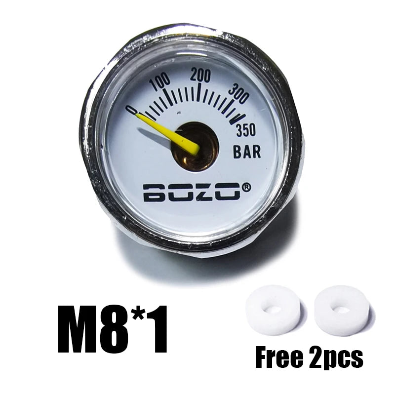 Mini 200bar 350bar Manometer Gauge 1inch 1/8NPT, 1/8BSPP, M10*1, M8*1 High Pressure Hand Pump Diving Mountaineering