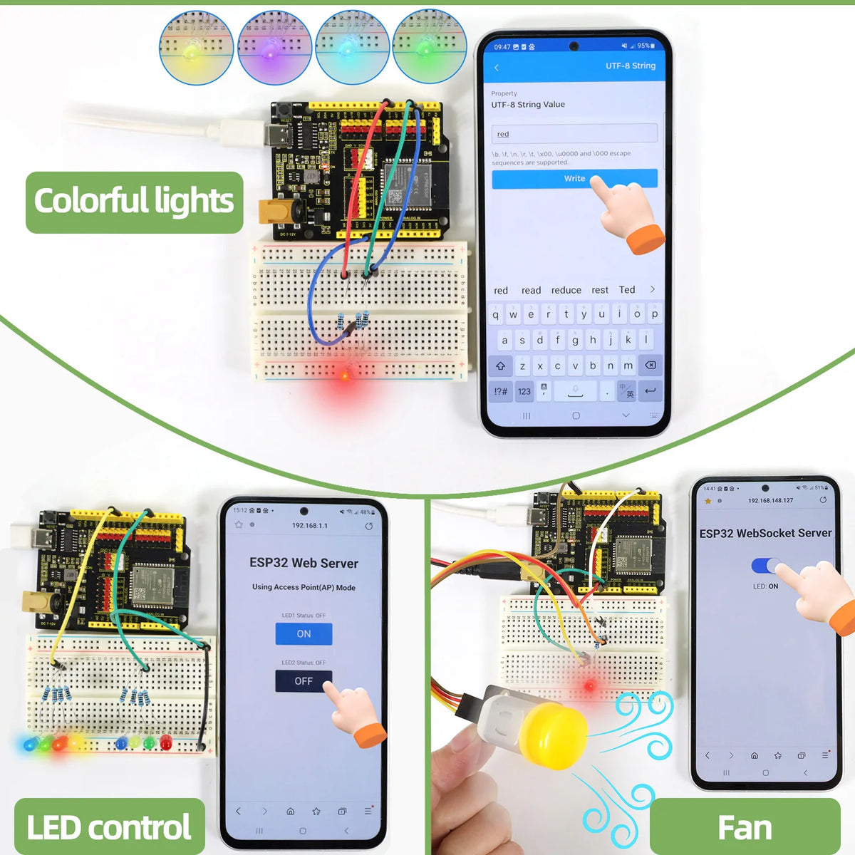 Keyestudio IOT ESP32 Learning Kit For Arduino ESP32 All-in-One Learning +134 Projects Support MicroPython&Arduino C Programming