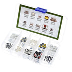 250pcs Car Remote Control Push Button Switch Car Keys Button Touch Microswitch With Box Model Tactile Push Button Switch Kit