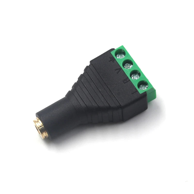 1-10PCS 3.5mm 2.5mm 2/3/4 Pole Male Plug / Female Socket To Screw Terminal Connector Mono/Stereo 1/8 Inch Headphone Audio Jack