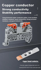 KV2.5 Direct Insertion Quick Terminal Block Rail Type Wire Connector Instead Of UK/ST/PT/SAK Docking For Parallel Connection