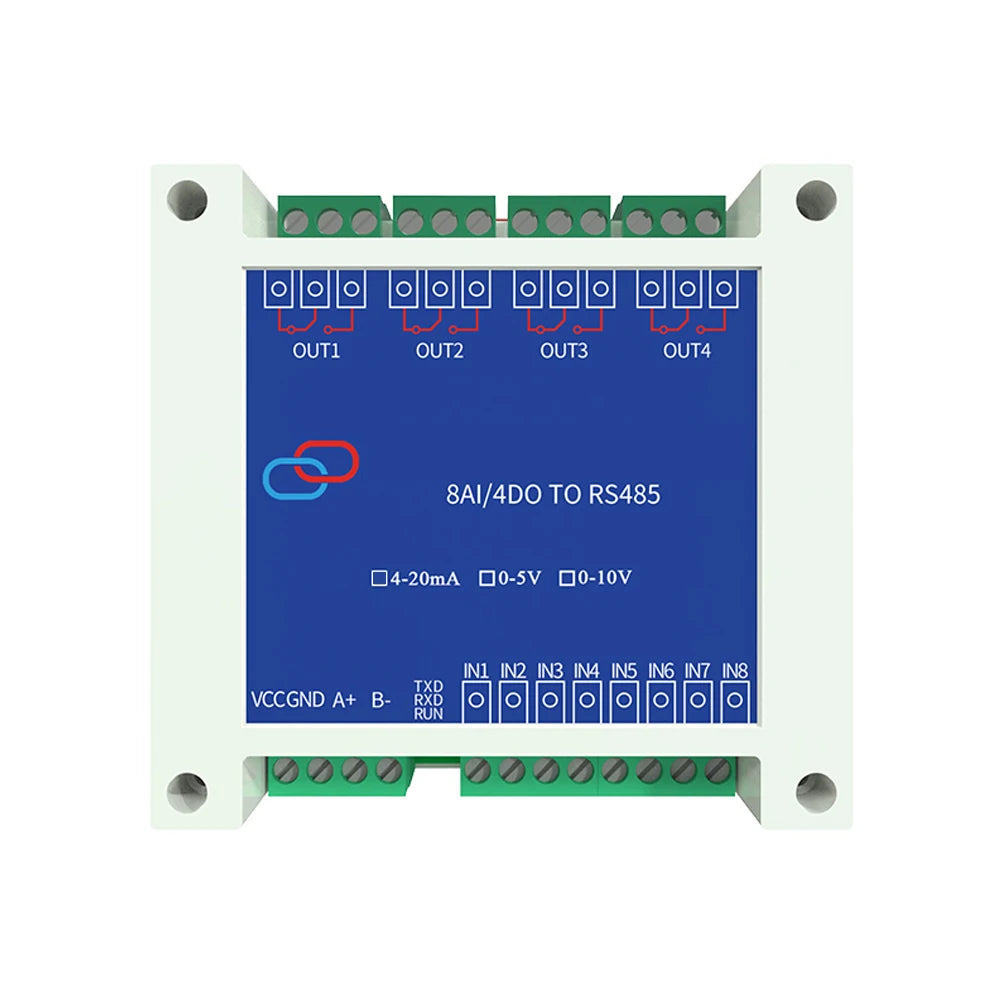 Conversion Module Analog 4-20mA 0-5V 0-10V to RS485 Modbus RTU Protocol 2 4 8 Channel Digital RS485 Transform Modules