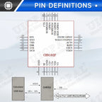 CH9102F Downloader Module Chip Serial Port Download 7Pin Program Burning for ESP32 MINI TYPE-C USB to UART RS232 RS485