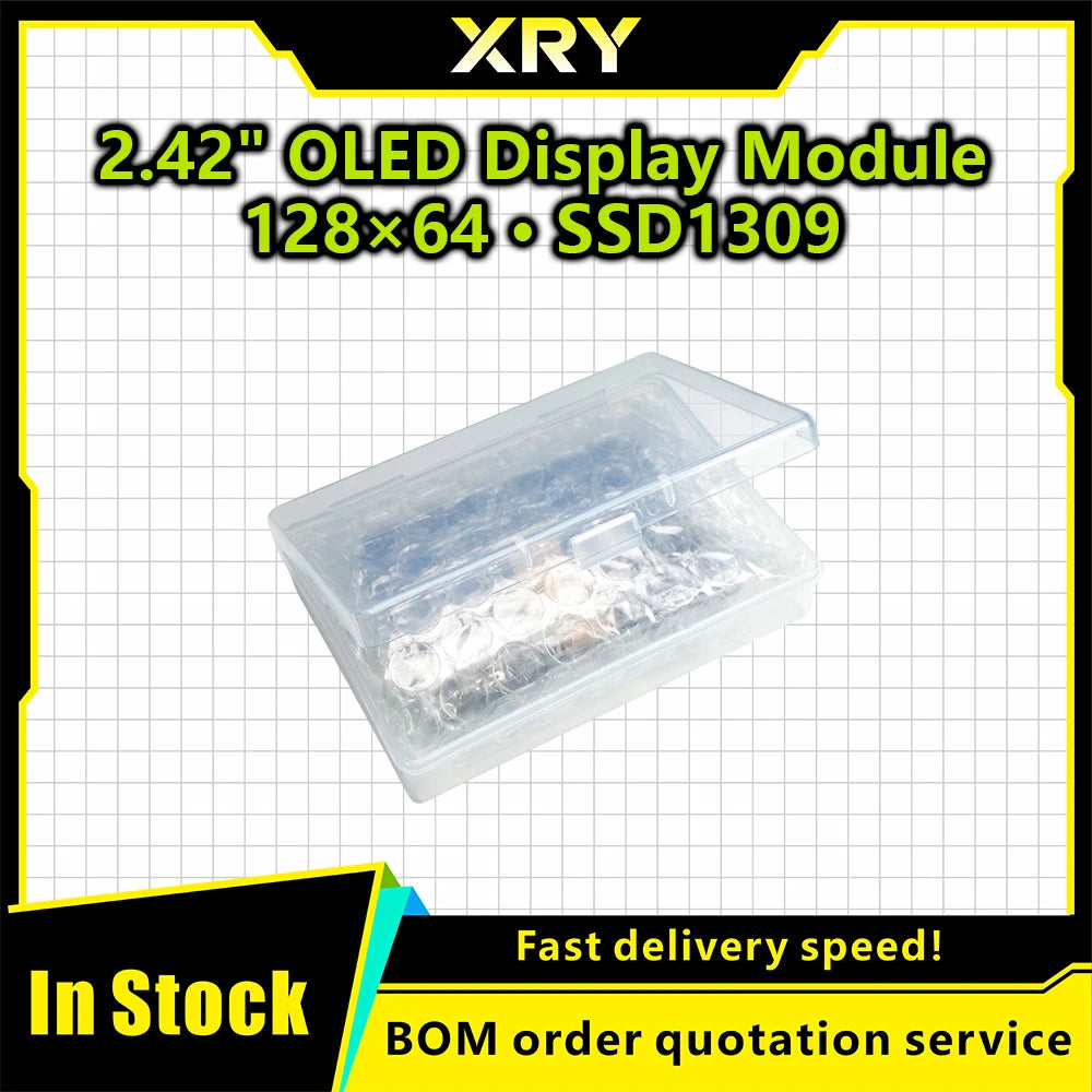 2.42 inch 128x64 OLED LCD Display Module SSD1309 12864 7 Pin SPI/IIC I2C Serial Interface for Arduino UNO R3 C51