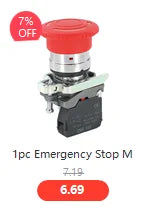 1Pcs Button Switch Self Reset Small Mushroom Head Emergency Stop 22mm Knob Key Start Inching Power on XB2-BG21 XB2-BA31 XB2-BS54
