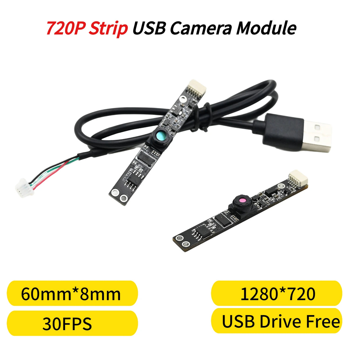 720p USB Camera Module 30fps,1280x720,For Raspberry Pie Android Linux Windows, 1MP Webcam,Plug And Play UVC Compatible