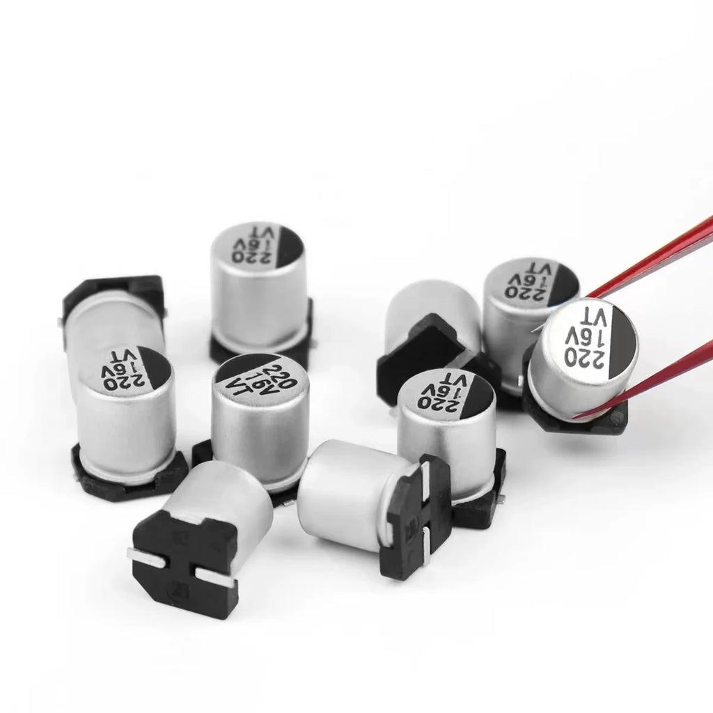 130PCS SMD Aluminum Electrolytic Capacitor 1UF-220UF 13 Value Aluminum Electrolytic Capacitor Combination Kit 10V 16V 25V 50V
