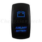 12V 20A Blue Led Car Boat Laser Rocker Switch ON OFF, (ON) OFF, ON OFF ON, (ON) OFF ON, (ON) OFF (ON) Waterproof