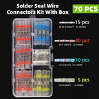 Heat Shrinkable Tube Waterproof Solder Ring Wire Connectors 10/30/50PCS Awg22-18 Butt Bushing Electrical Splice Terminal
