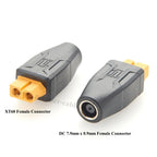 5Pcs XT60 to DC Adapter XT60 Female to DC 7.9mm x 0.9mm Female Connector for Portable Power Station Solar Generator