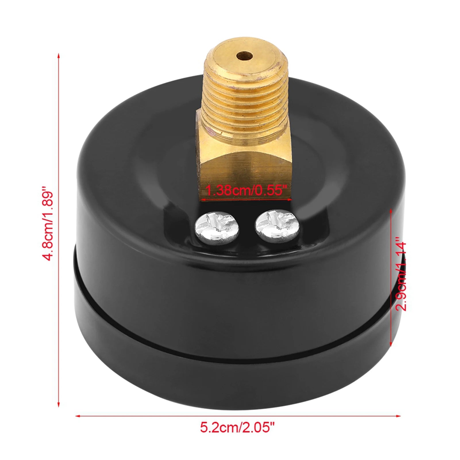 0~-30inHg 0~-1bar 50mm Mini Dial Air Vacuum Pressure Gauge Meter Manometer