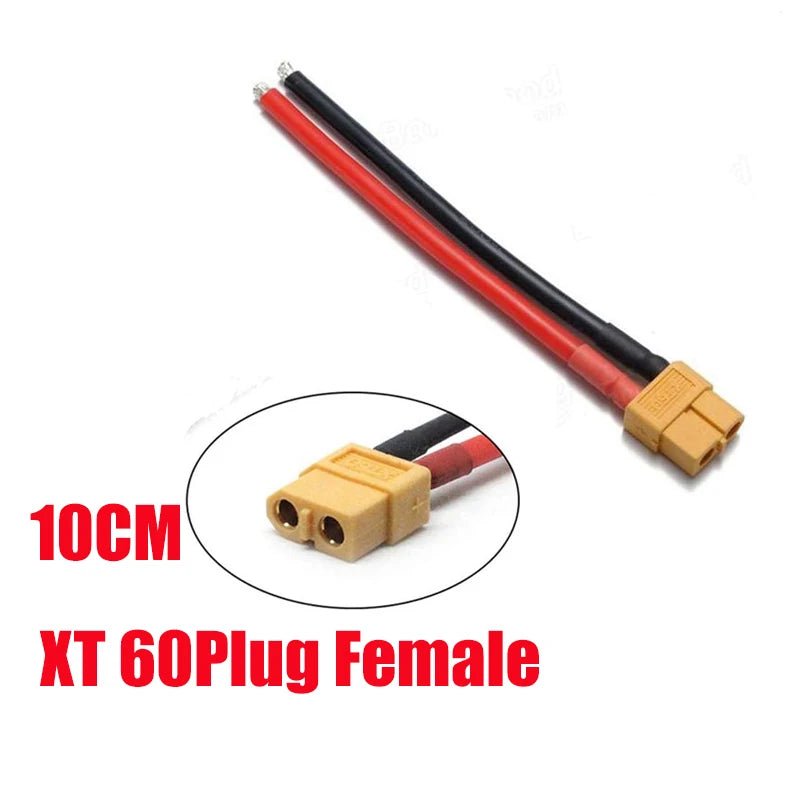 14AWG XT60 Female Male Plug Battery Connector with Silicone Flexible Wire for RC Airplane Lipo Battery ESC FPV Drone Car Boat