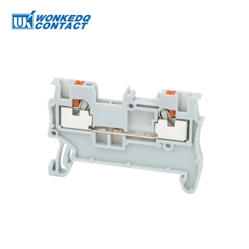 PT-1.5 Push-in Electrical Terminal Block, Din Rail Wire Connector, Spring Feed-Through Strip Cable Plug PT1.5,  1.5mm