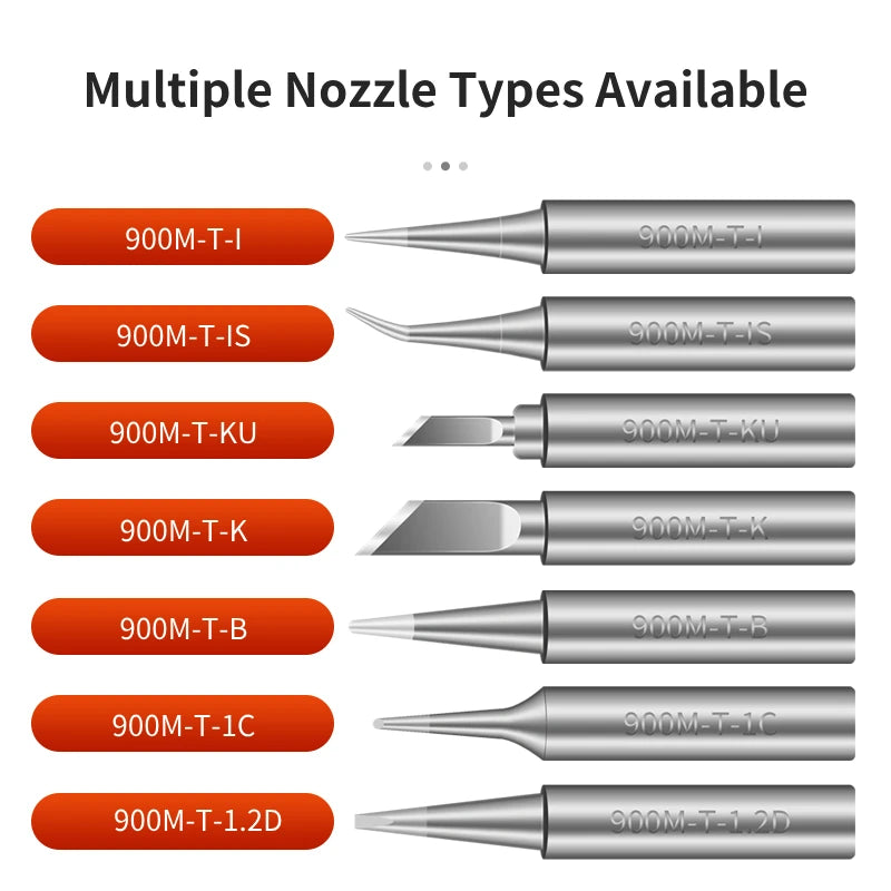 Handif 900M Soldering Iron Tips Lead-Free Pure Cooper Soldering Station Sting 900m Fit 936/937/938/969 Solder Station