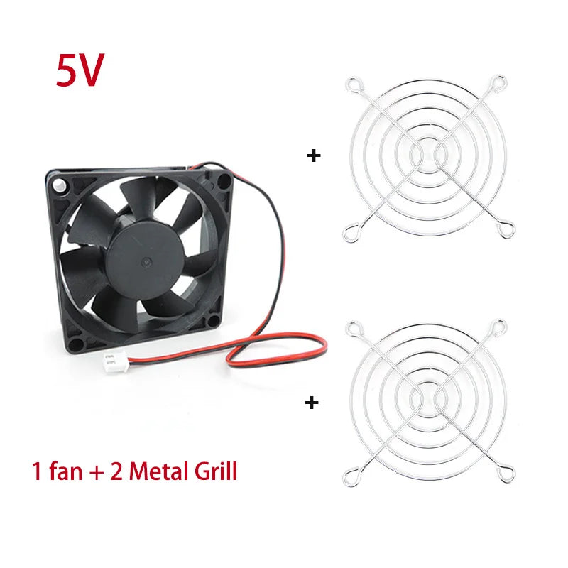 7025 70MM 70*70*25MM DC 5V 12V 24V Cooling Fan Comptuter CPU Cooling Fan Case 2pin