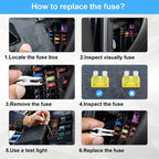 100/180 Piece Automotive Fuse Set, Complete Range of Current Specifications. Color-Coded Amperage for Quick Identification; High-Quality Conductive Metals with Good Conductivity and Sensitive Melting Properties. Transparent C
