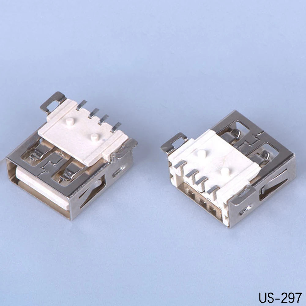 5PCS USB2.0 Female USB Socket Connector 4P USB 2.0 4 Pin Female USB 2.0 Transfers Jack For Laptop Notebook Computer USB Type A/B