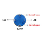12/16/19/22mm Metal Push Button IP66 Waterproof Self Reset Latching Red LED 1NO1NC Plug Terminal 5V 12V 220V Control Switch Blue