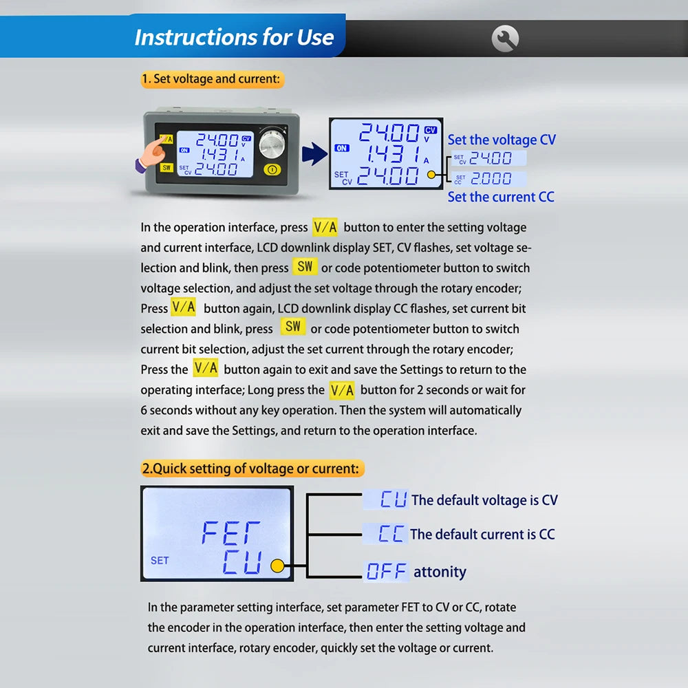DC DC Buck Boost Converter 5.0~30V To 0.6~30V Adjustable Regulated Laboratory Power Supply CC CV 0~4.0A 6V 12V 24V Power Module
