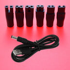 2/7Pcs 5V DC 5.5*2.1mm USB Power Cord Cable Double Hole Charging Adapter Plug For All Kinds Hair Clippers Beard Trimmers Shavers