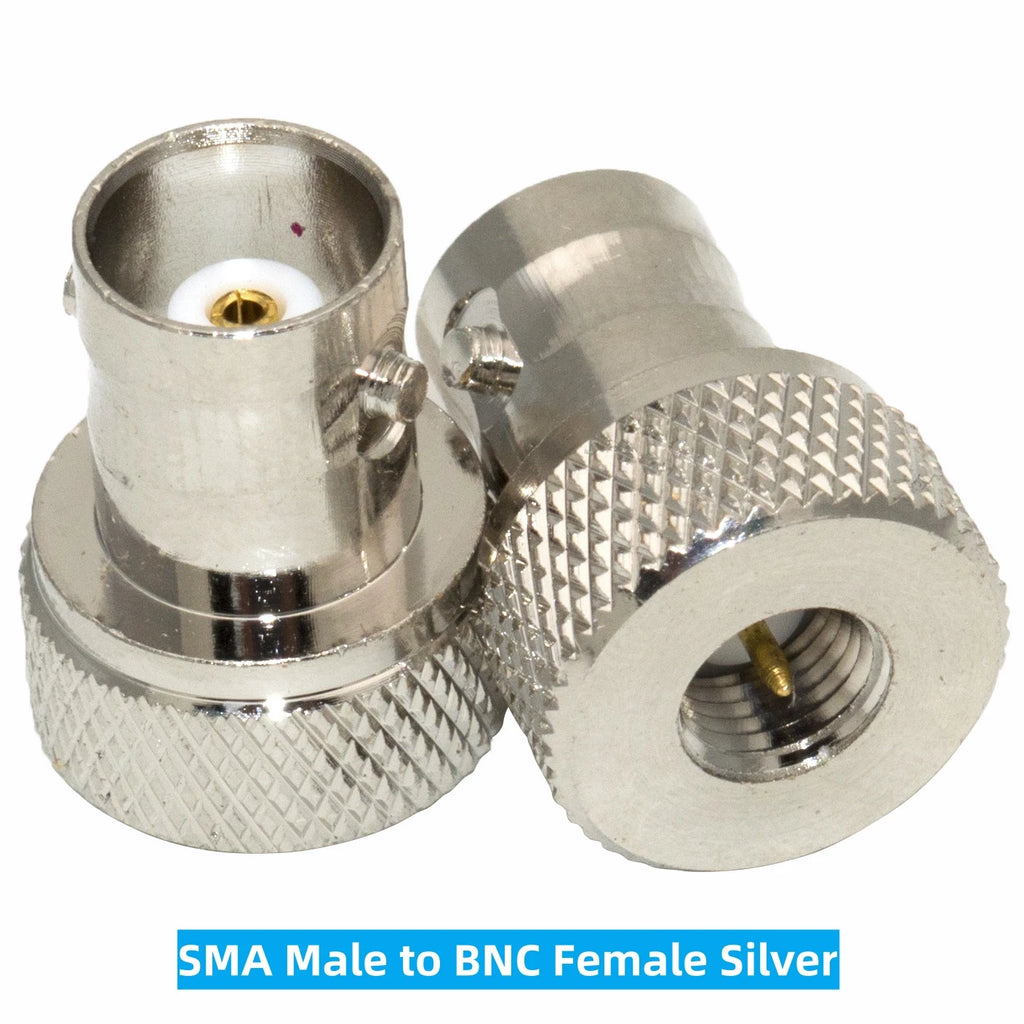 SMA to BNC Adapter SMA Male Plug to BNC Female M/F Radio Antenna Connector RF Converter M/F Radio Antenna Adapters Kit Coaxial