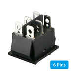 4pcs 6 PIN DPDT Double Pole Double Throw 12V Momentary Rocker Switch Heavy Duty Rocker Switch For Car Window Sunroof