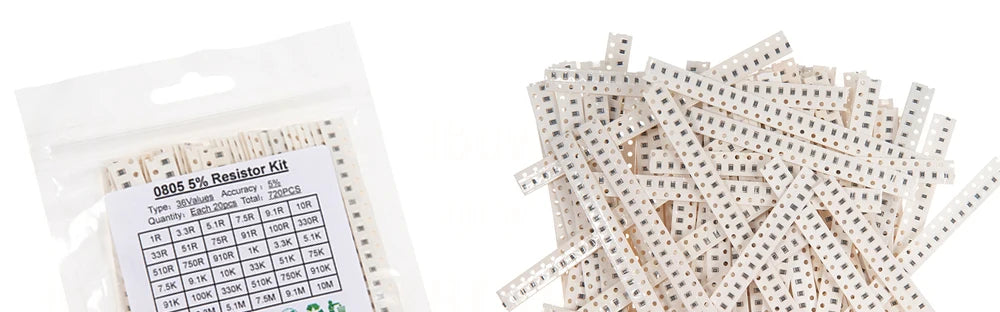 660pcs 200pcs 720pcs 4000pcs 0402 0603 0805 1206 1210 2512 smd resistor kit igmopnrq assorted kit 10k 100k 1k 1r 100r 220r 1% 5%
