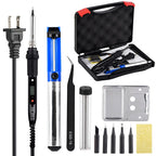 JCD 80W Electric Soldering Iron Kit LCD Display Temperature Adjustable 220V 110V With Solder Paste Iron Tips Welding Tools Set