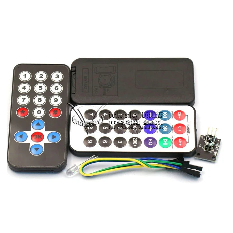 1Set IR Infrared Wireless Transmitter Module Ir Digital 38khz Infrared Receiver Sensor Module with Remote Control for Arduino