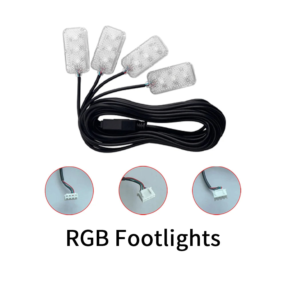 Full Colors Streamer Symphony RGBIC Ambient Light Accessories 3 wire LED Strip (RGB Door/Storage/Footlight 4 wire) "LED Lamp"App