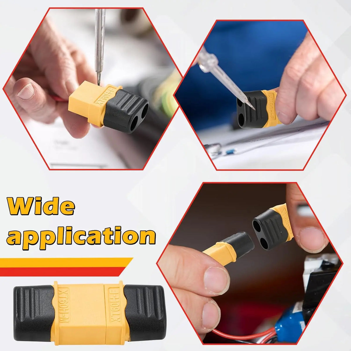 20 Pair XT60/XT60H Connectors (XT60 Upgrade) Male Female Bullet Connectors Plugs for RC Parts Lipo Battery