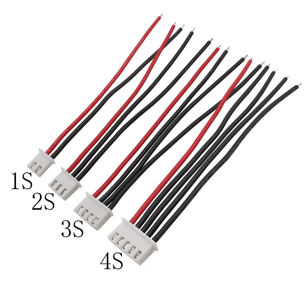 5Pcs JST XH 1s 2s 3s 4s 5s 6s 7s LiPo Battery Balance Charger Plug Cable Connector 150mm 22AWG Balancer Silicone Wire