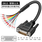 Industrial DB9 DB15 with Terminal Number Connector 9/15 Pin Male Female Single Head Cable Tube Grade Serial Port Connection Line