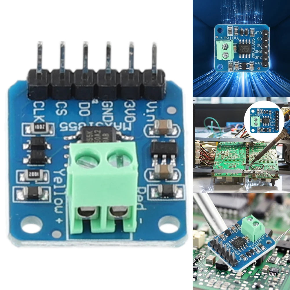 MAX31855 Temperature Measurement Module SPI Interface K Type Thermocouple Module Development Board -200℃ To +1350℃ for Arduino