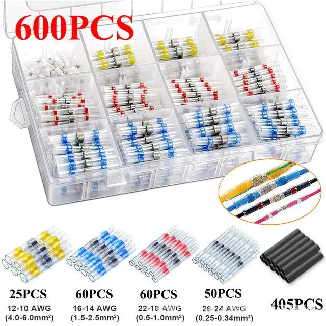 Waterproof Solder Seal Heat Shrink Butt Connectors Lug Terminals Insulated Electrical Wire Homework Equipment Heat Shrink Tube