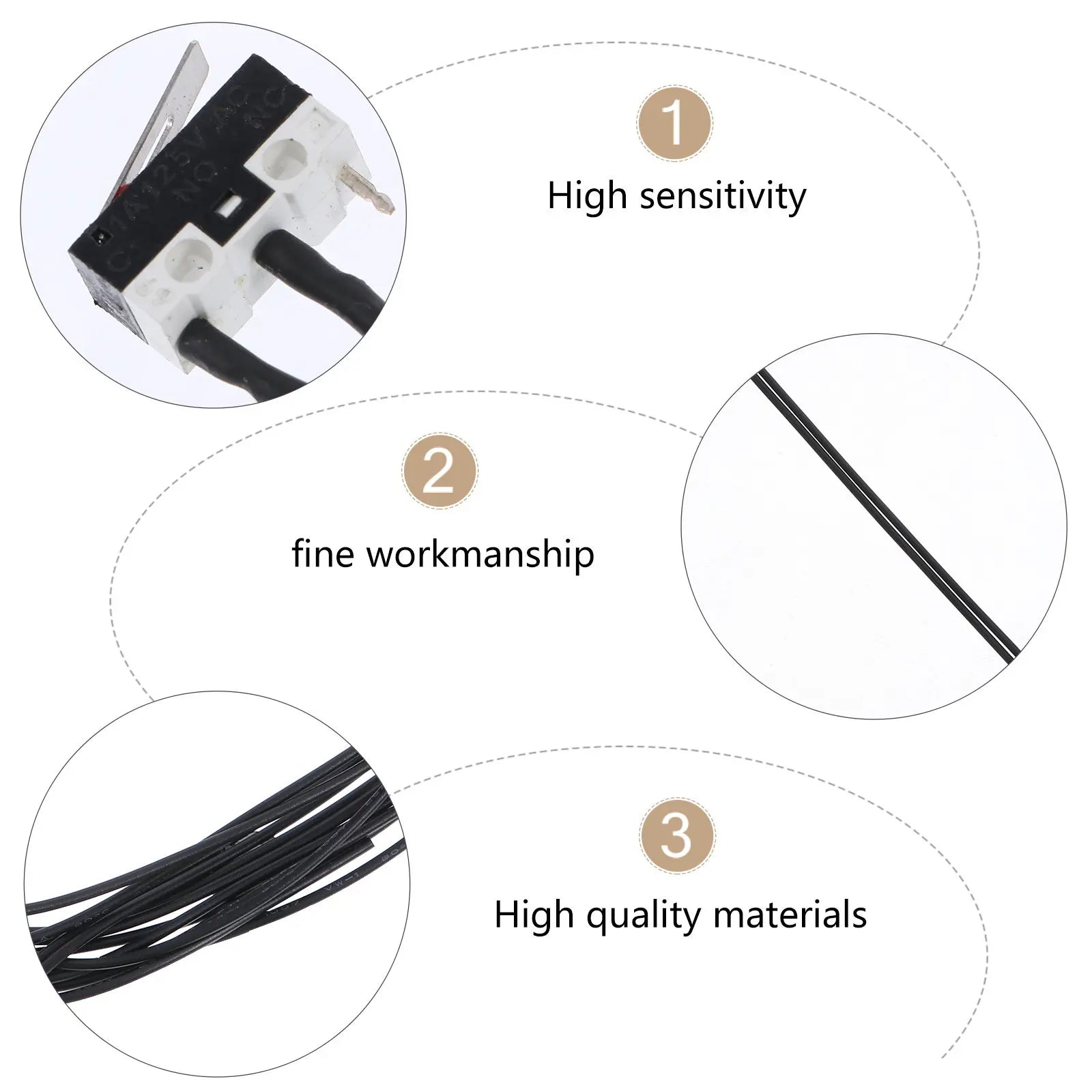 5Pcs Limit Switch Micro Travel Snap Action Switch Mechanical Reed Contact for Precise Industrial Control Travel